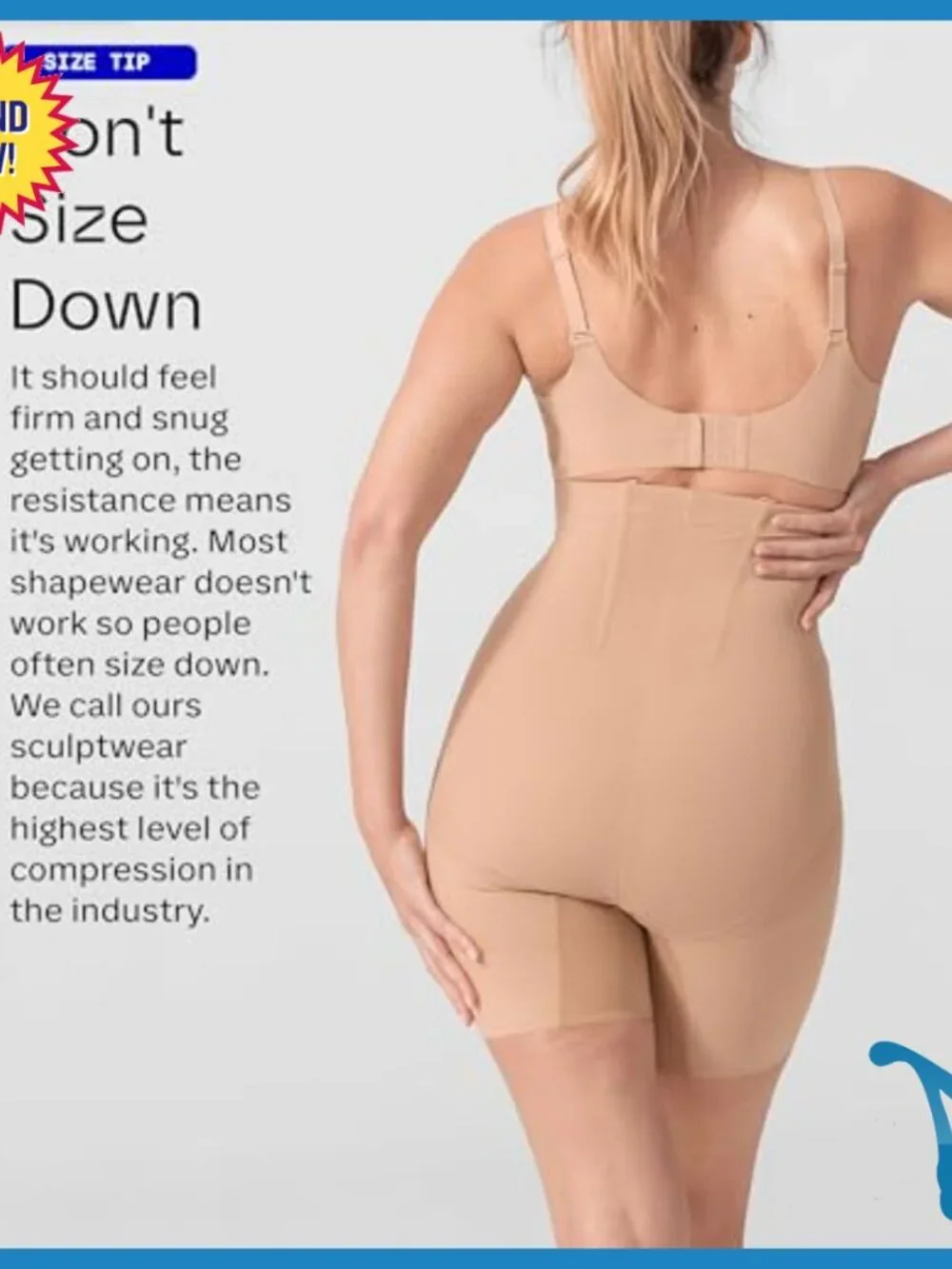 High Compression Shapewear Shorts, Firm Support for Stomach Waist Thighs